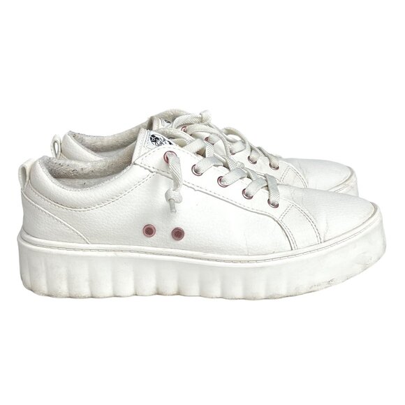 Roxy Womens White Platform Sheilahh Sneakers Shoes Size 8.5 Synthetic Upper VGUC - Picture 9 of 11